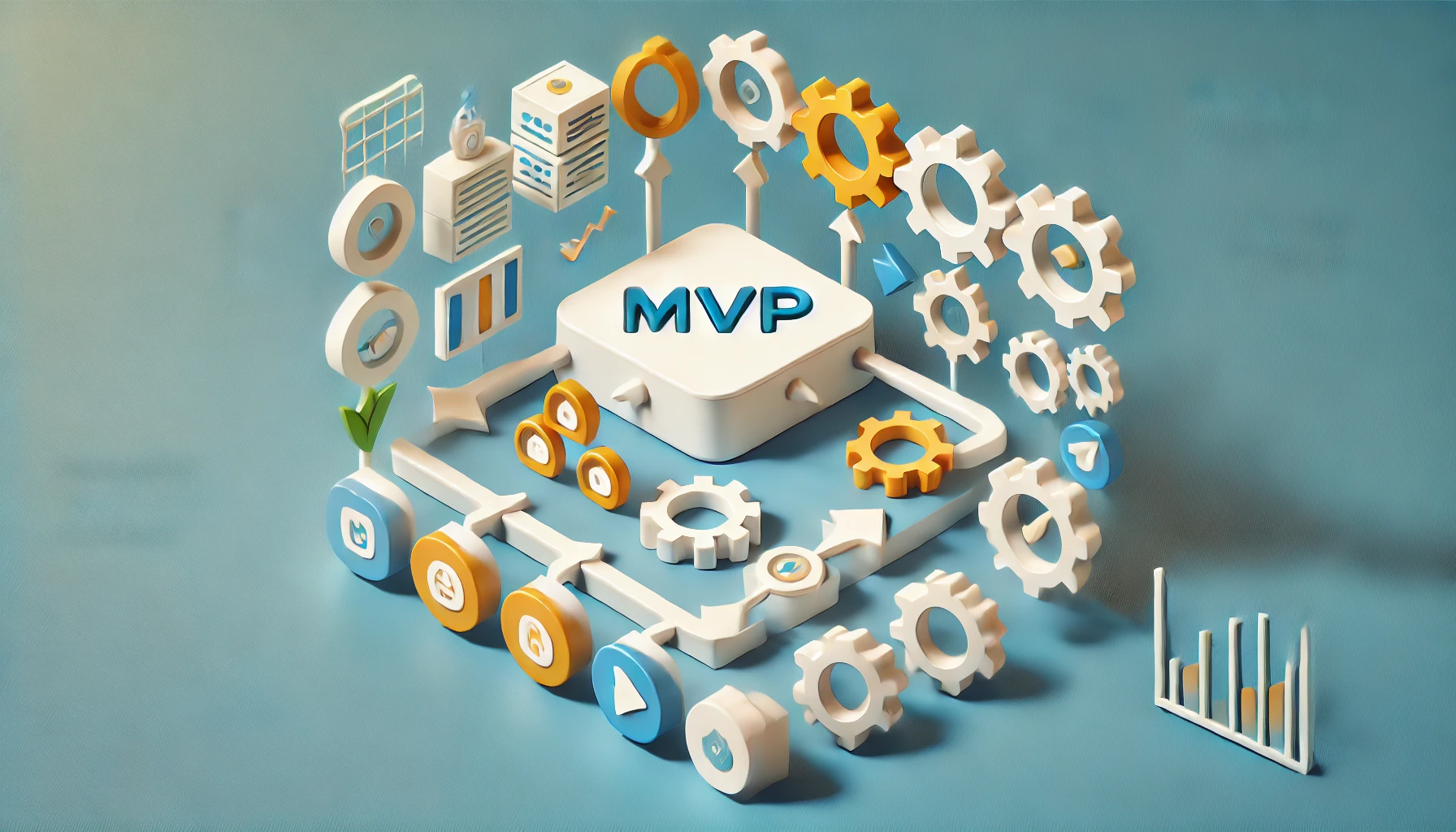 MVP-Prozess abgebildet und visuell veranschaulicht